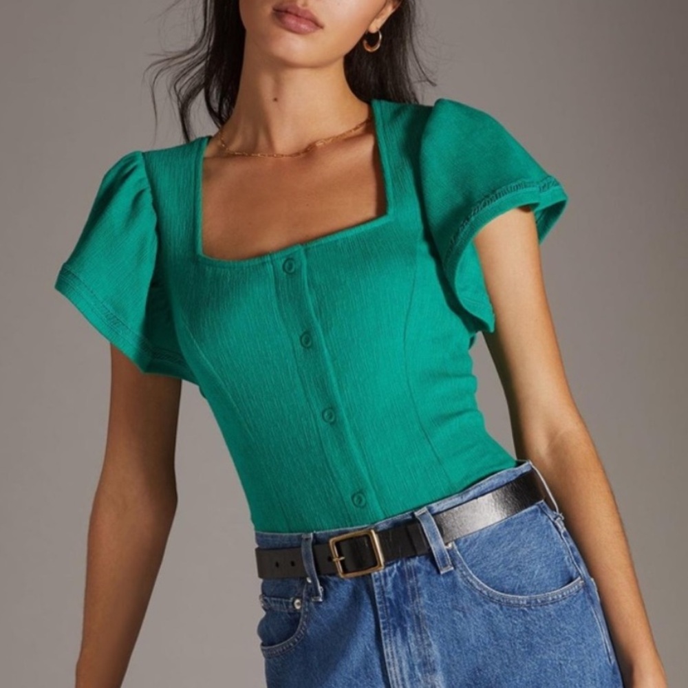 Dolan Flutter Sleeve Blouse